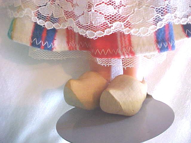 Dutch Doll Hard Plastic Real Wooden Shoes