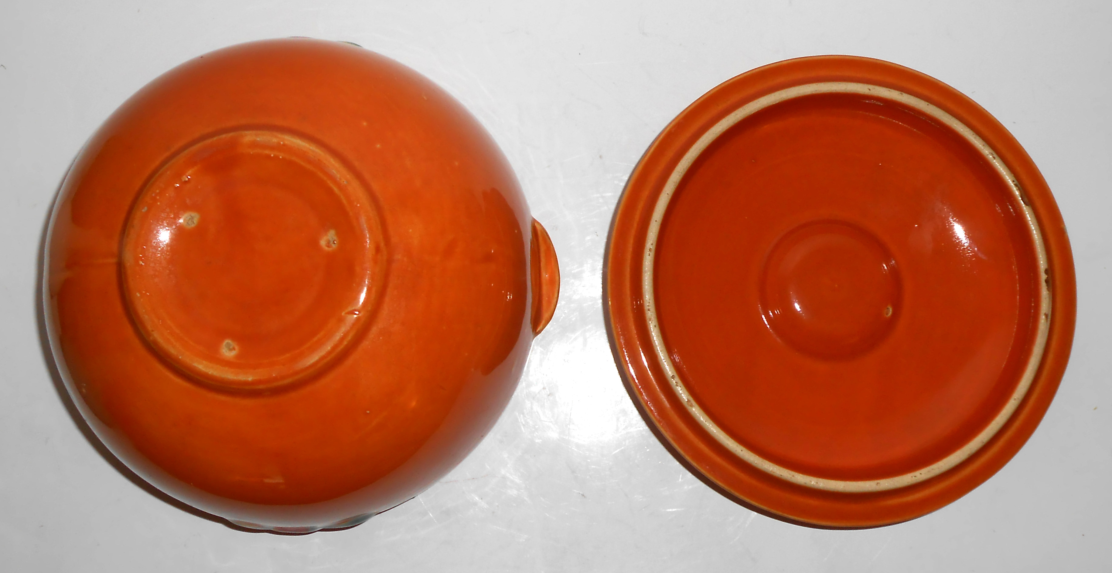 Coors Pottery Rosebud Orange Medium Triple Service Cass
