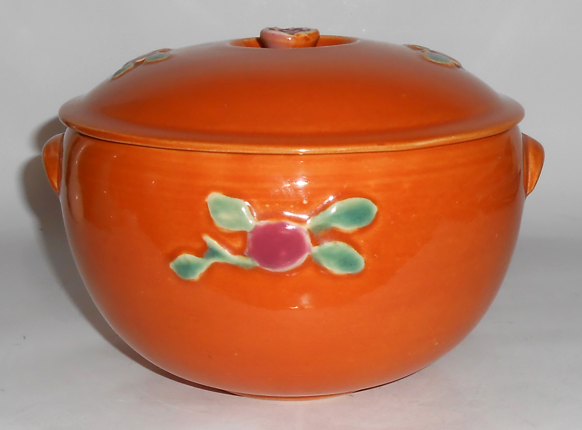 Coors Pottery Rosebud Orange Medium Triple Service Cass