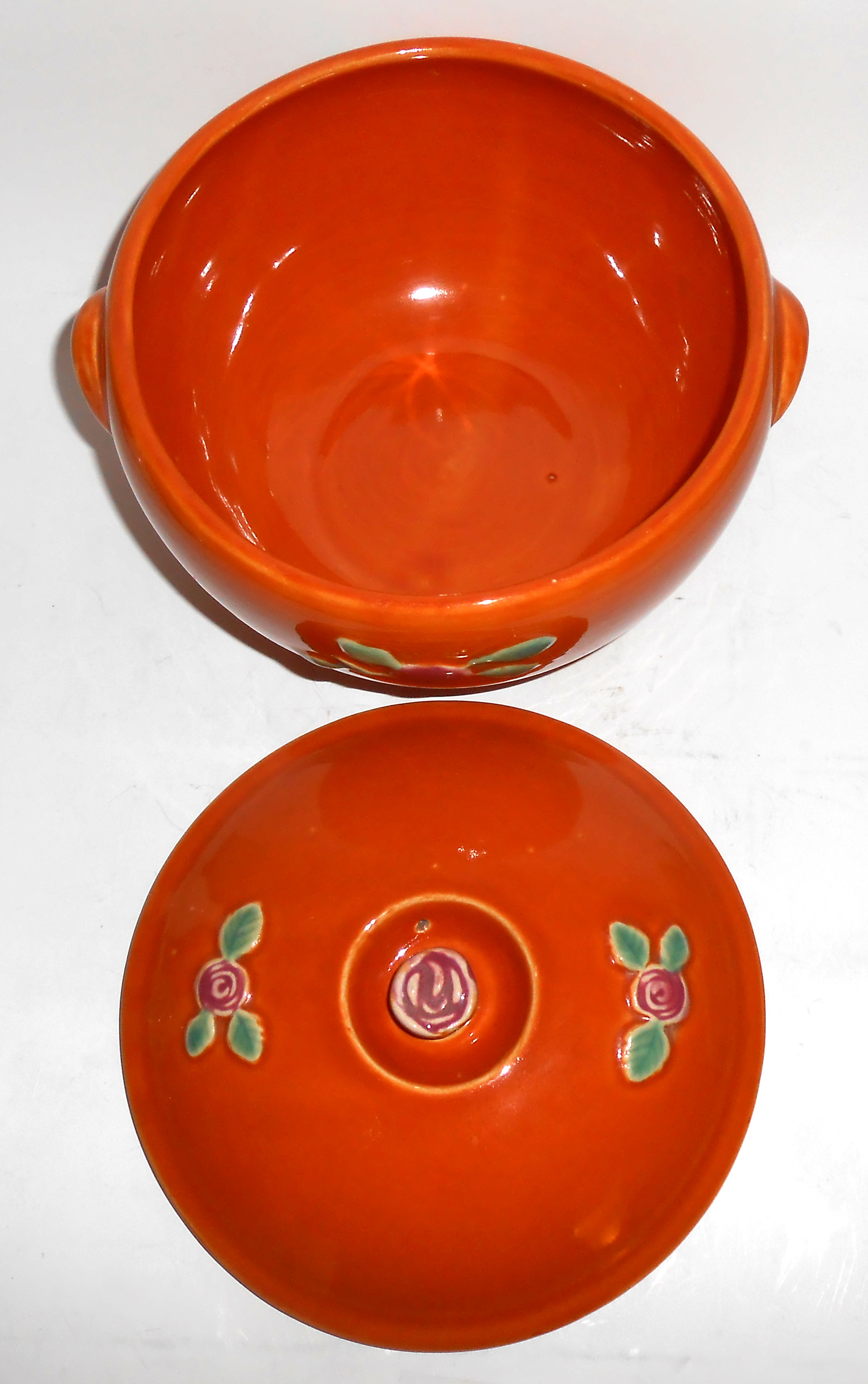 Coors Pottery Rosebud Orange Medium Triple Service Cass