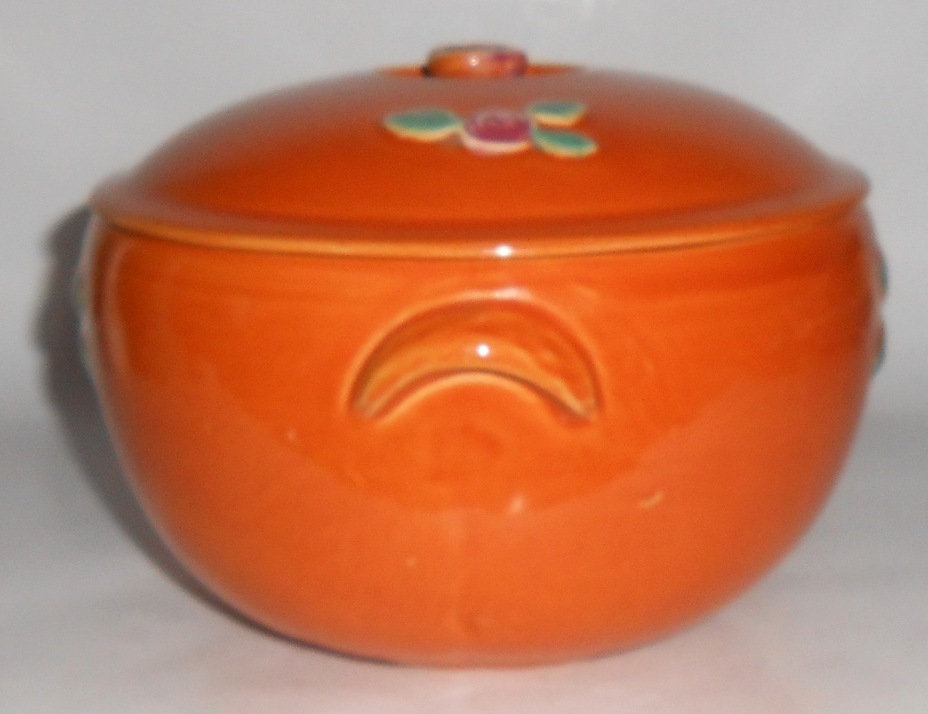 Coors Pottery Rosebud Orange Medium Triple Service Cass