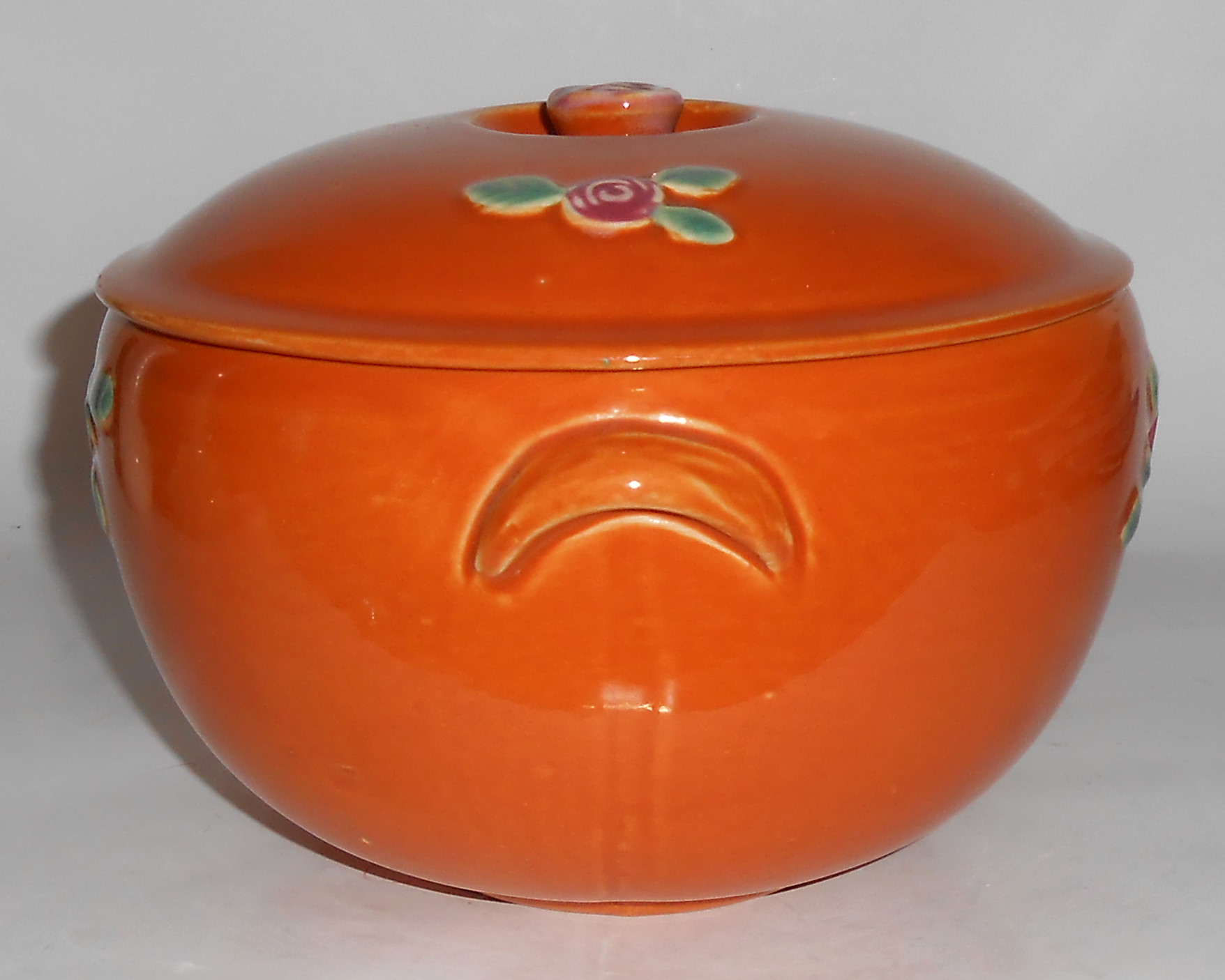 Coors Pottery Rosebud Orange Medium Triple Service Cass
