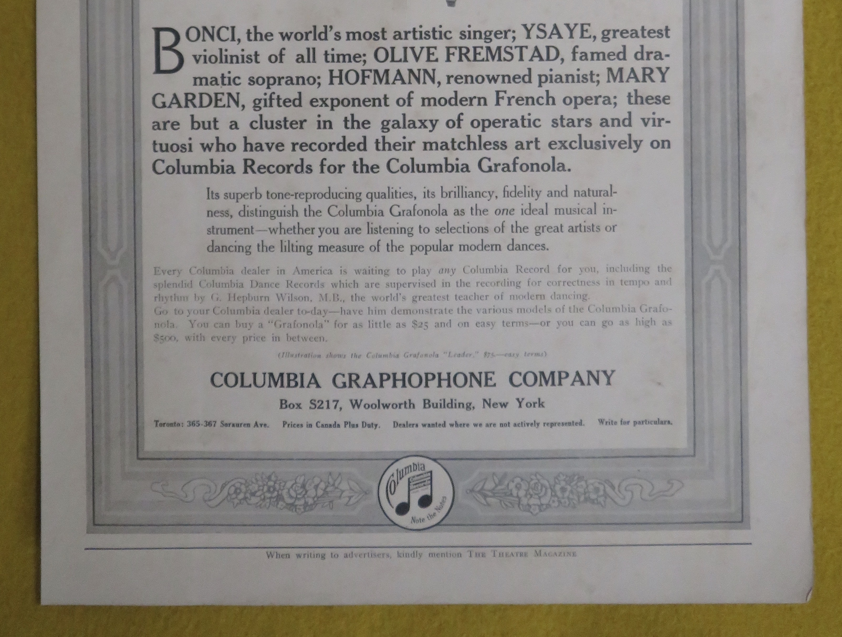 1914 Columbia Graphophone with the Grafonola