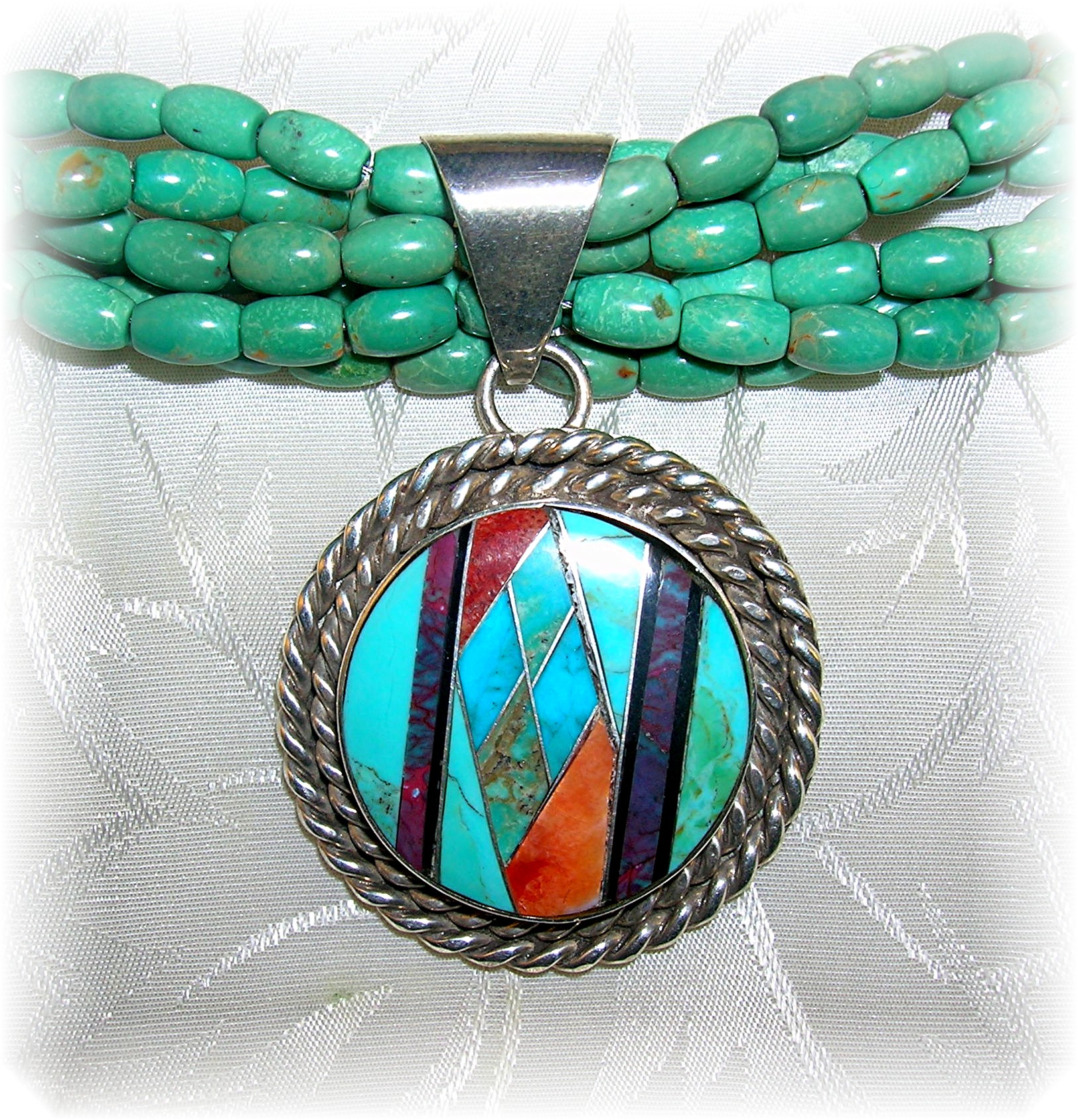 Necklace Turquoise Sterling Silver P Sanchez