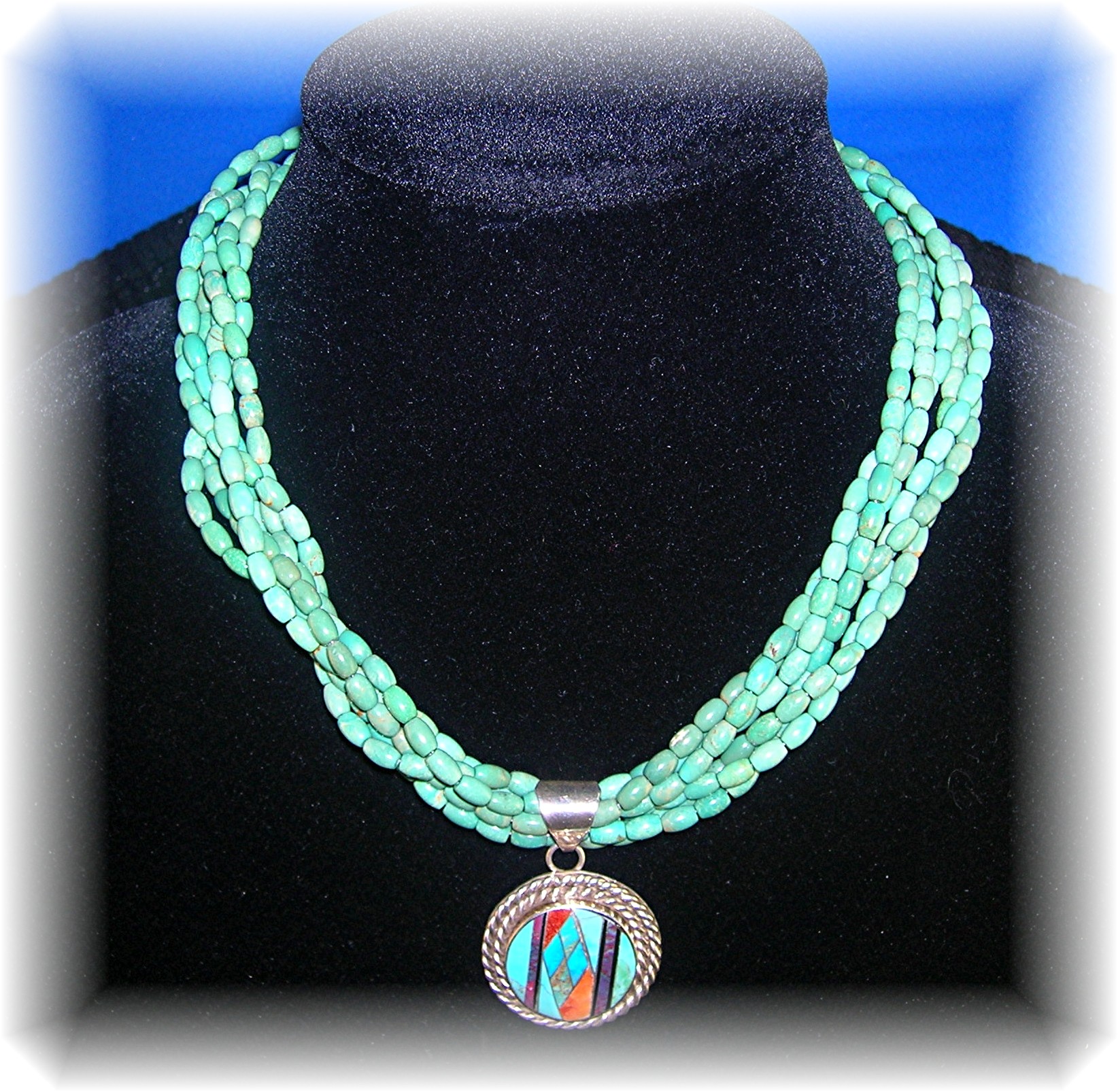 Necklace Turquoise Sterling Silver P Sanchez