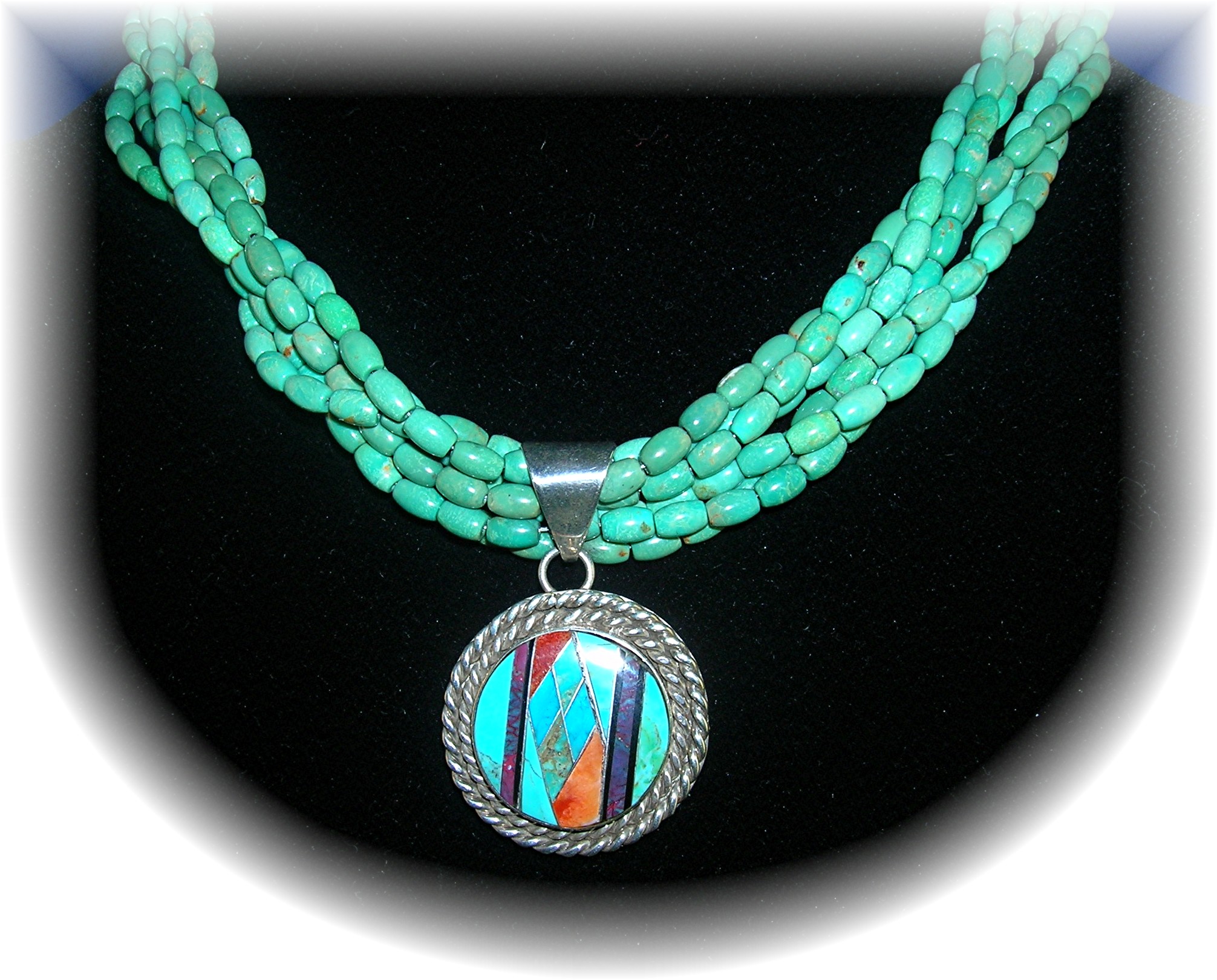 Necklace Turquoise Sterling Silver P Sanchez