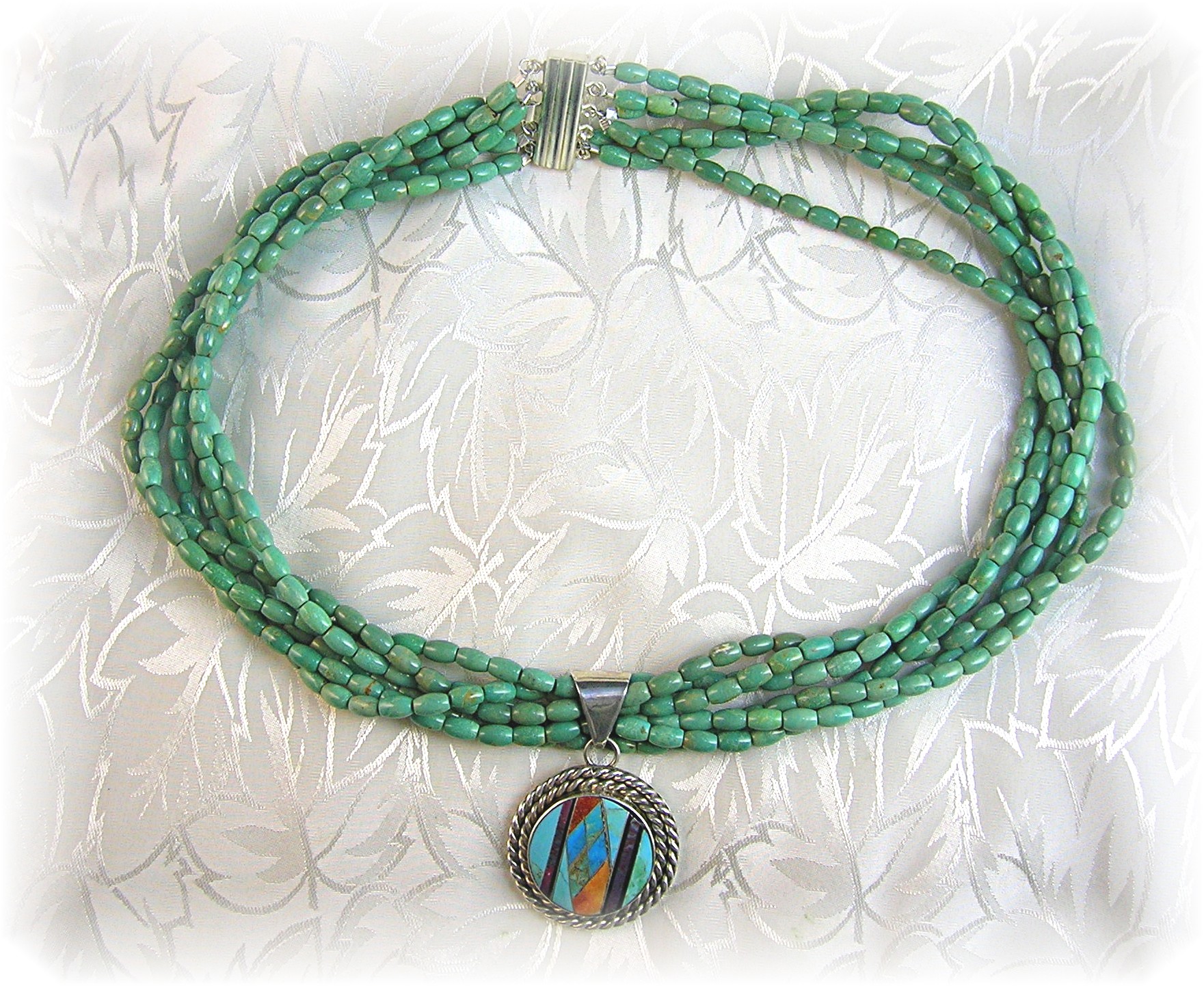Necklace Turquoise Sterling Silver P Sanchez