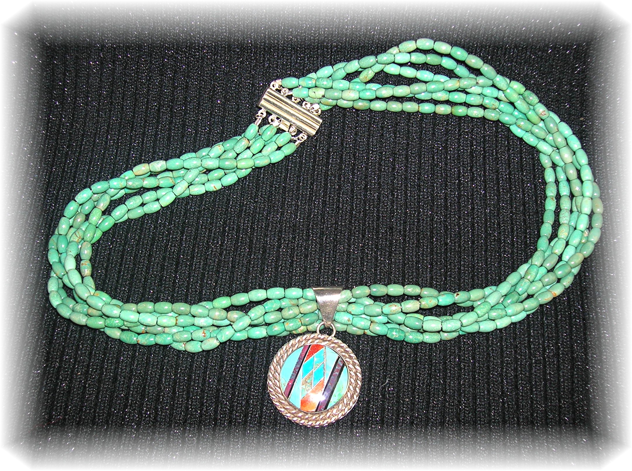 Necklace Turquoise Sterling Silver P Sanchez