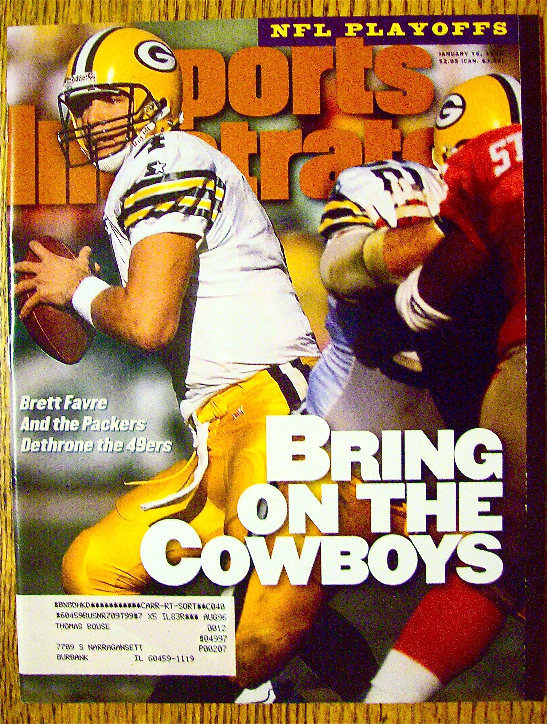 Sport Illustrated Magazine-January 15, 1996-Brett Favre