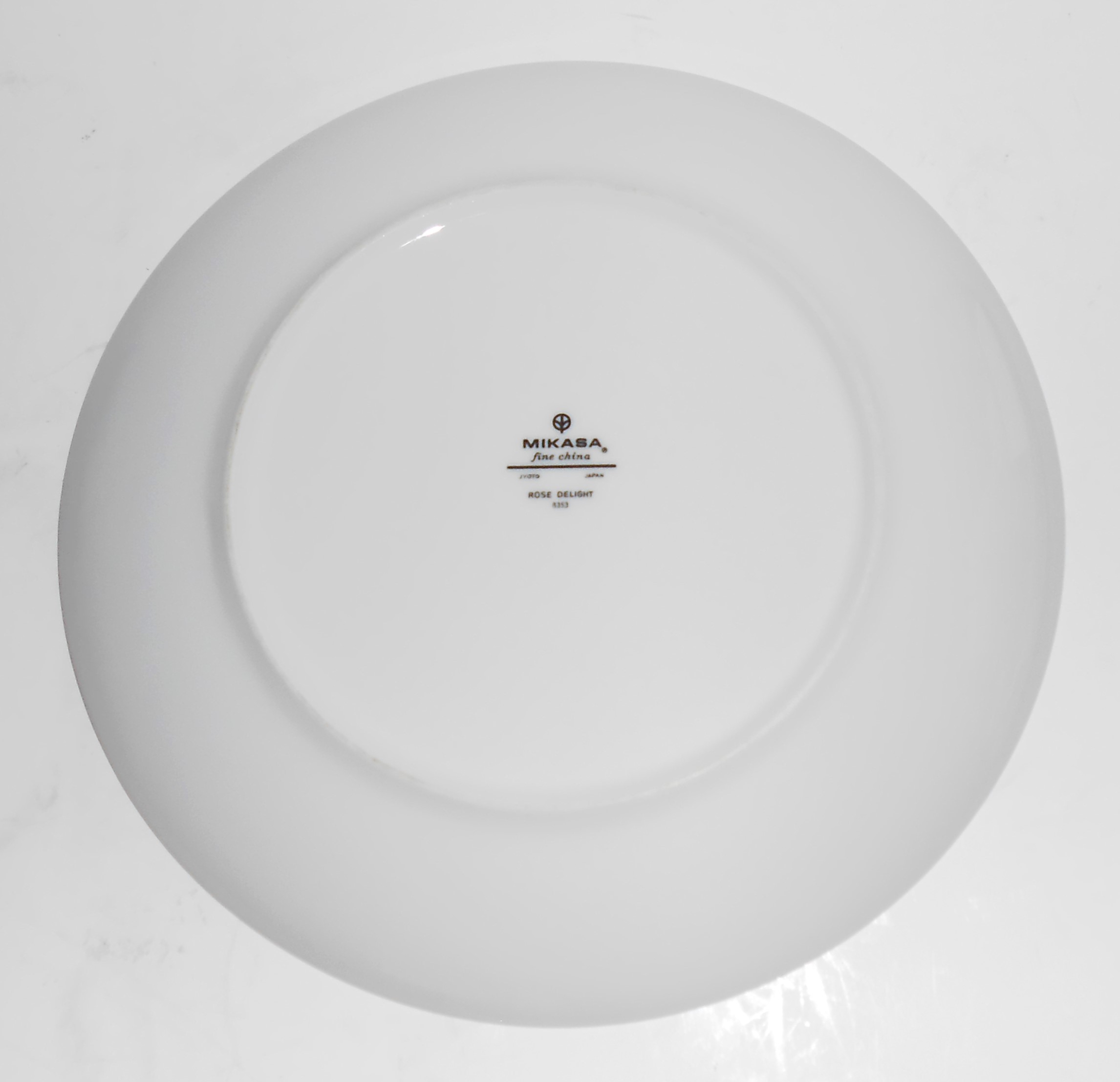 Mikasa China Platinum Band #8353 Rose Delight Bread Pla