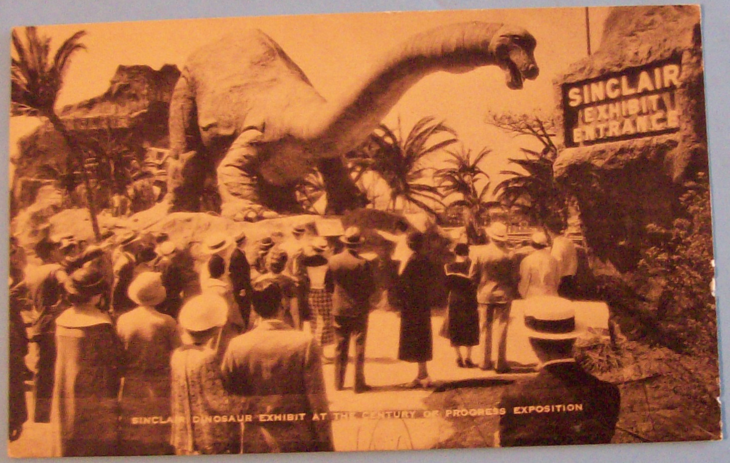 1933 Century of Progress, Sinclair Dinosaur Postcard