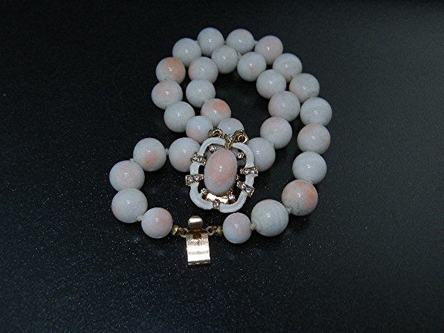 Angelskin Coral 2 Row Enamel Clasp Bracelet