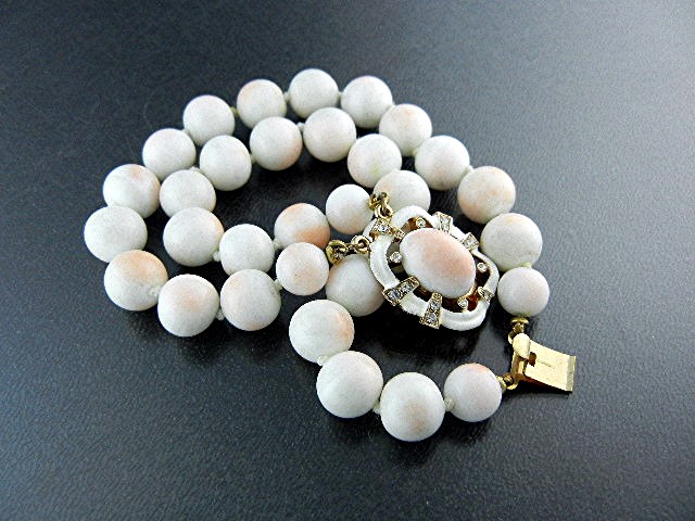 Angelskin Coral 2 Row Enamel Clasp Bracelet