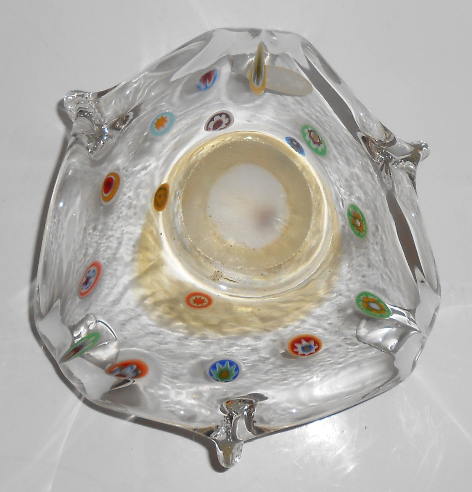 Murano Lavorazione Art Glass Bowl W/Sticker Mint
