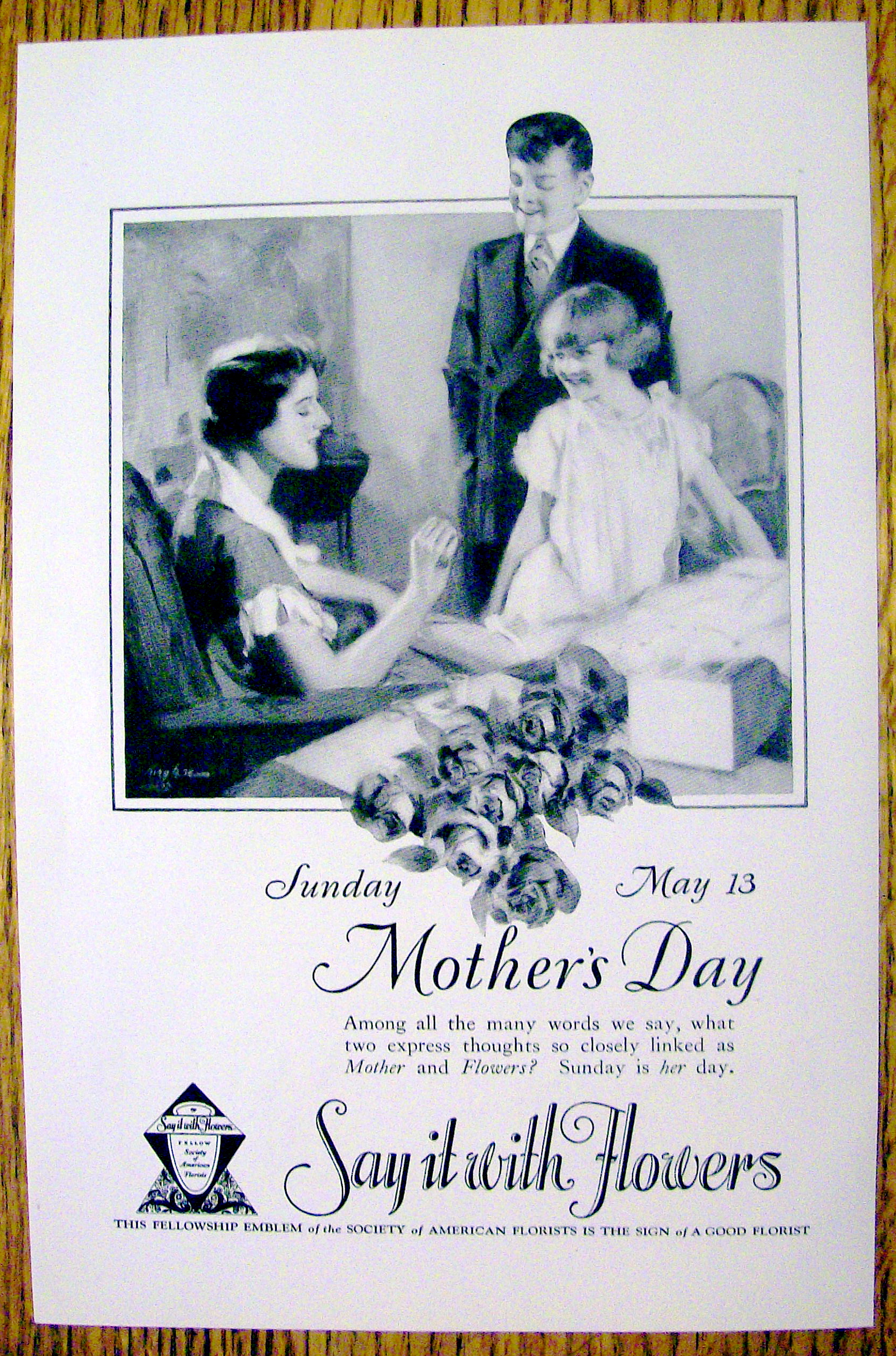 1928 American Florist (Mother's Day) with Family & Mom