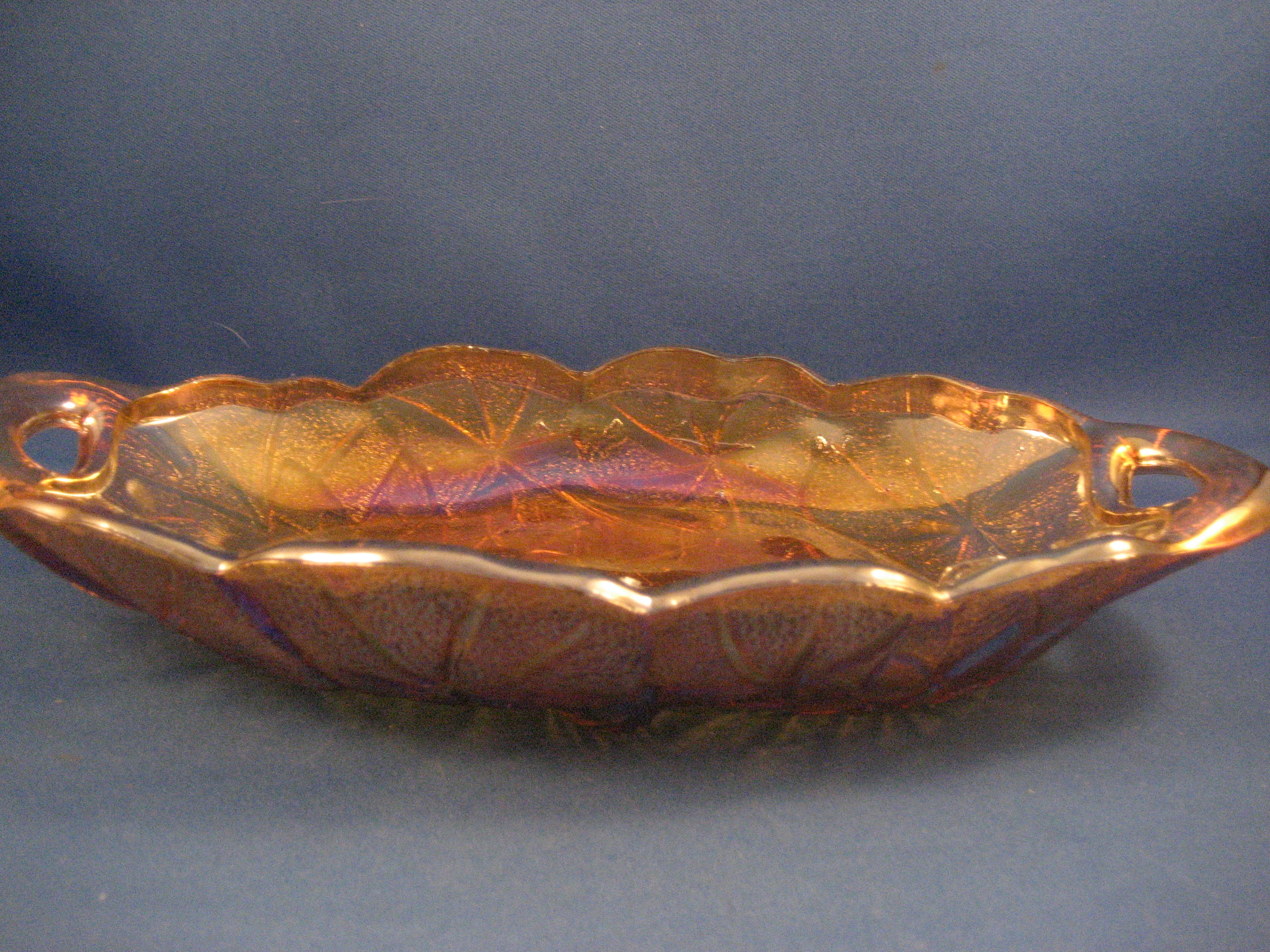 Carnival Glass Relish Dish