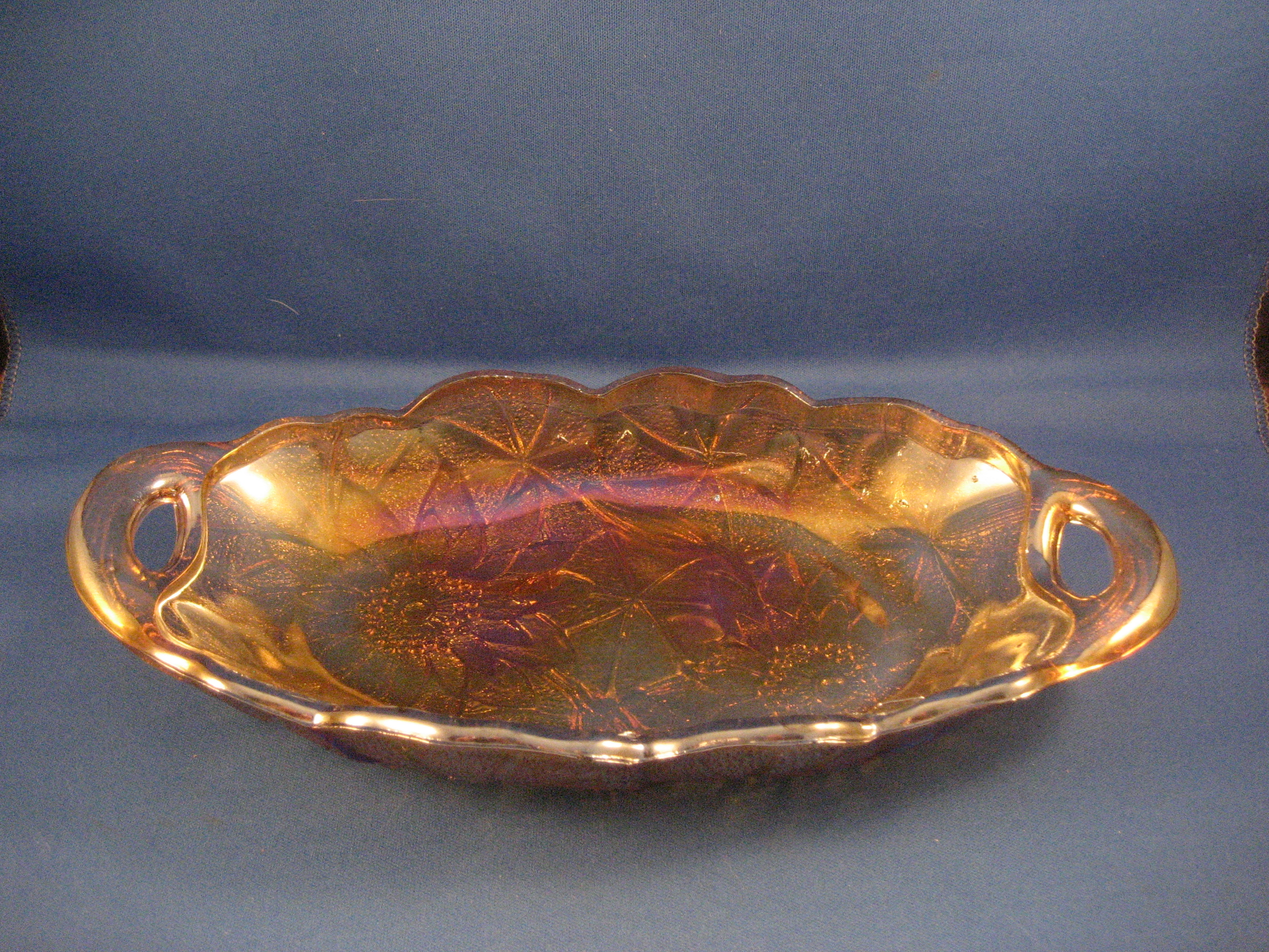 Carnival Glass Relish Dish