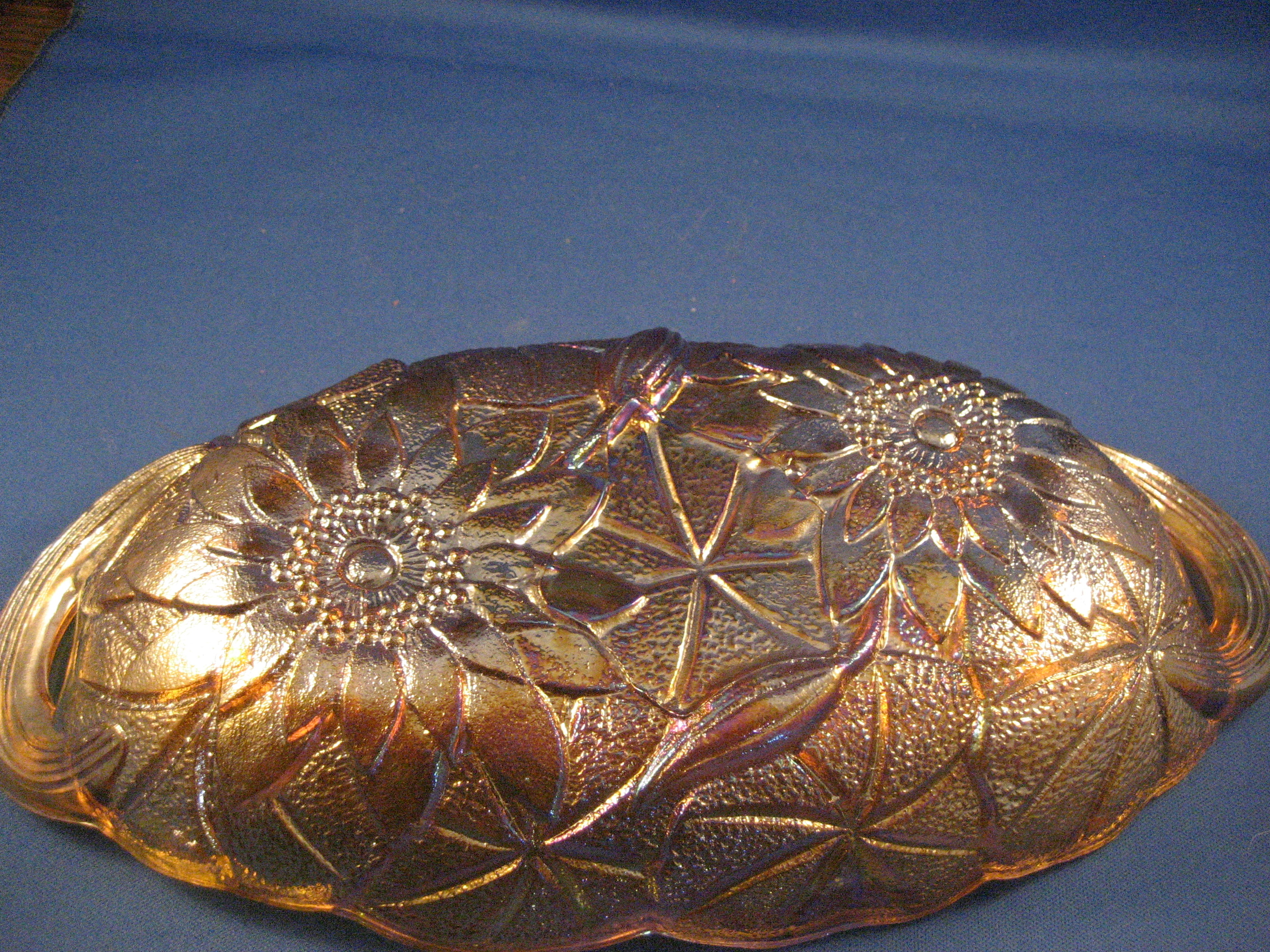 Carnival Glass Relish Dish