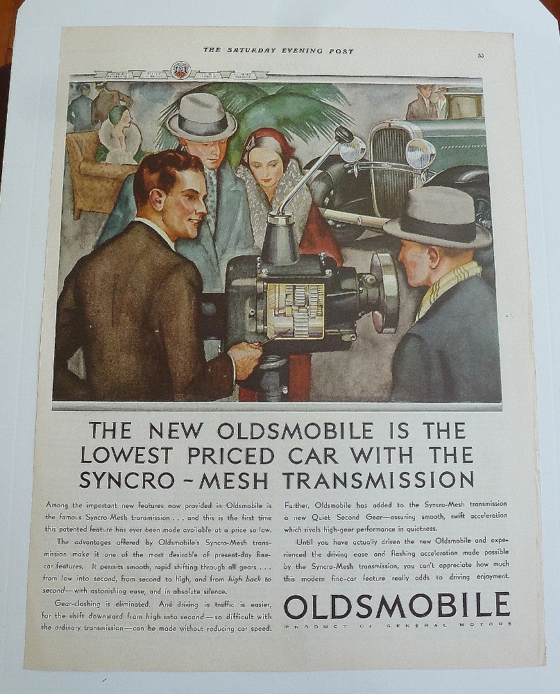 1931 Oldsmobile With People & Transmission