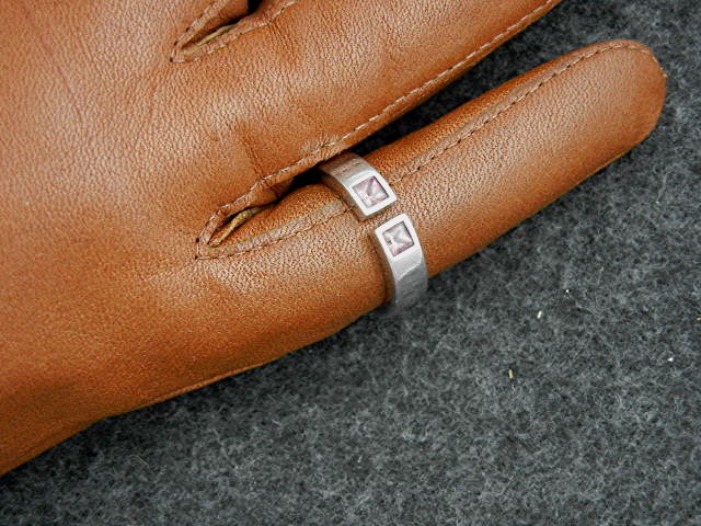 Emporio Armani Pink Tourmaline Sterling Silver Ring
