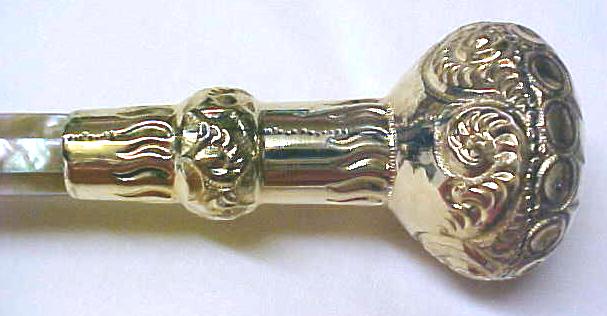 Umbrella Gold Mother of Pearl Victorian Ladies