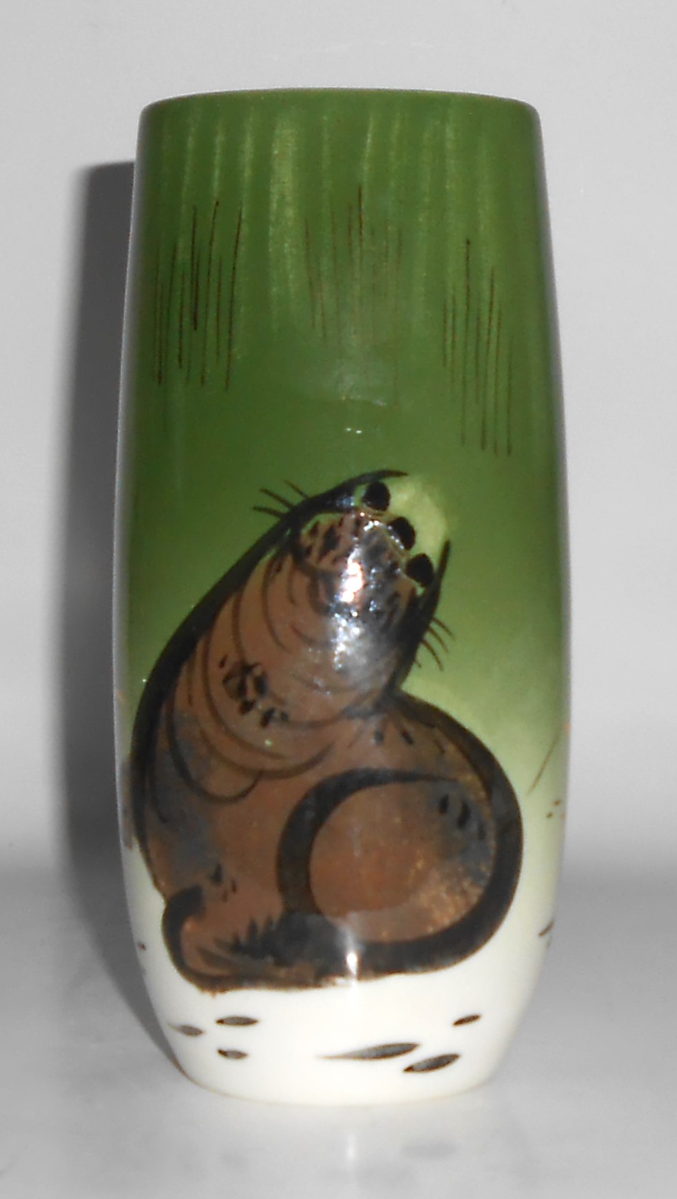 Sascha Brastoff Pottery Alaska Walrus Vase V-4