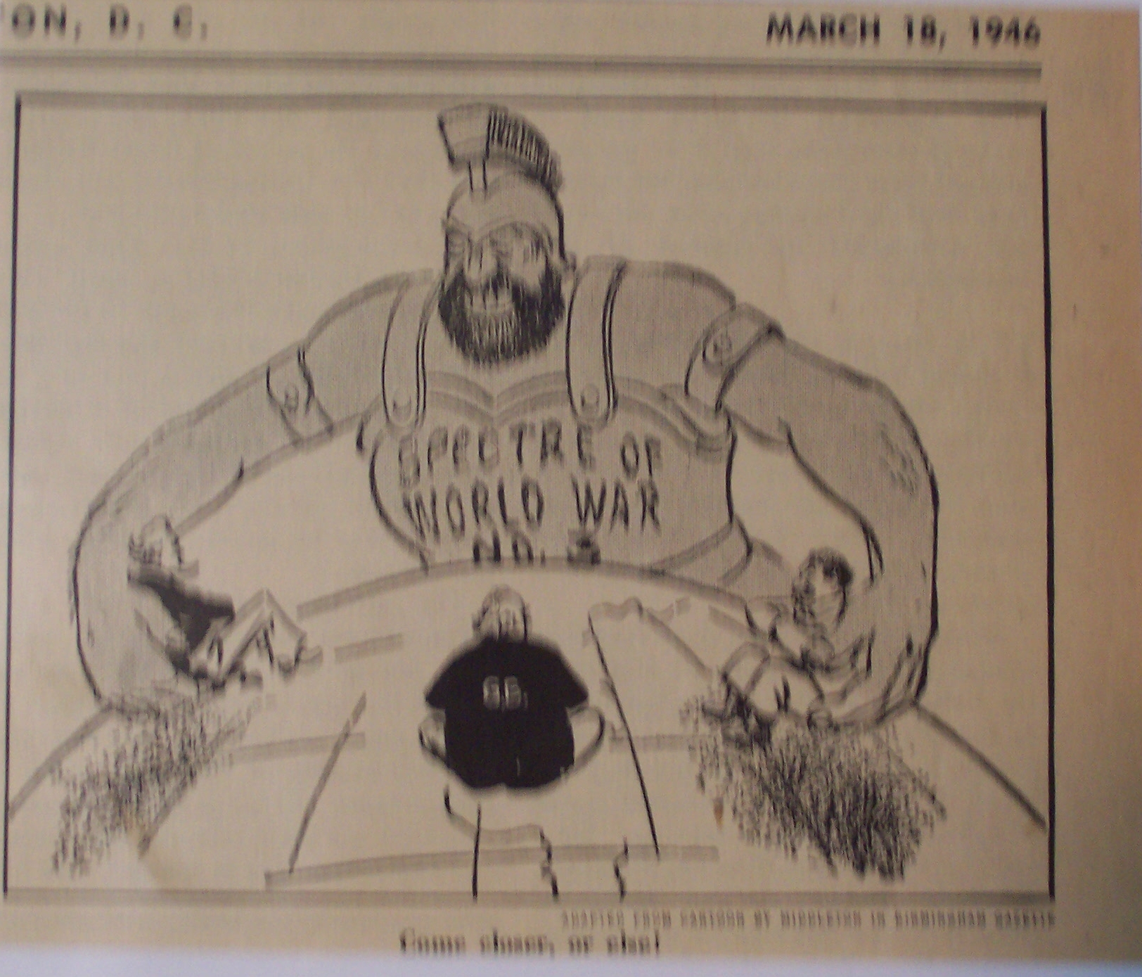 Political Cartoon - March 18, 1946 Early Cold War