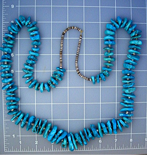Navajo Sleeping Beauty Turquoise Heishi Necklace