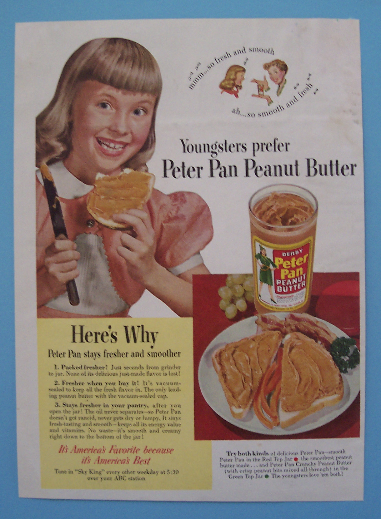 Vintage Ad: 1950 Peter Pan Peanut Butter
