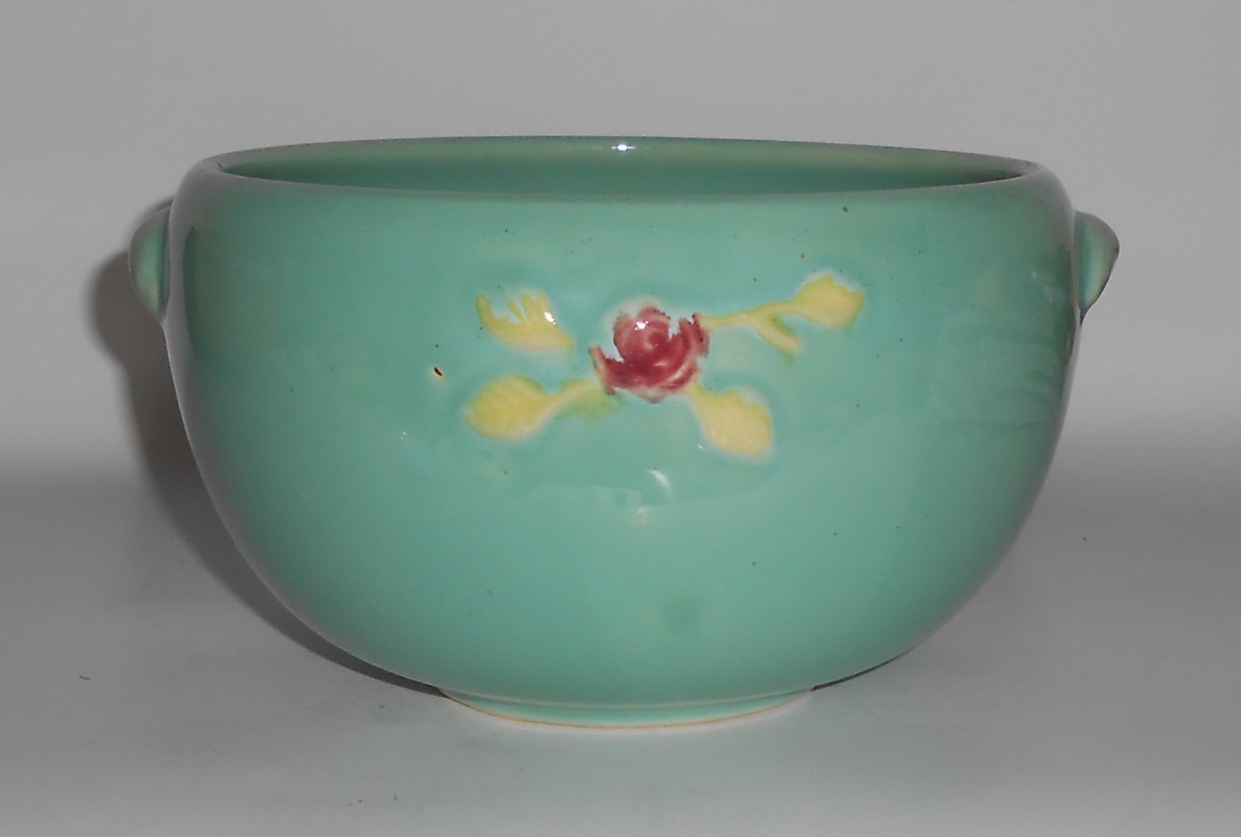 Coors Pottery Rosebud Green Medium Pudding Bowl
