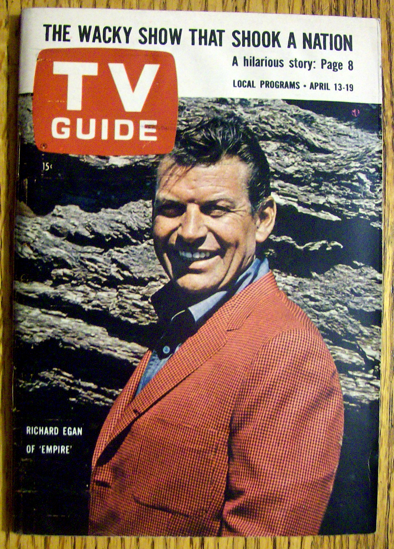 TV Guide-April 13-19, 1963-Richard Egan Of Empire