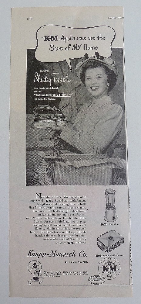 1949 K-M Appliances With Shirley Temple
