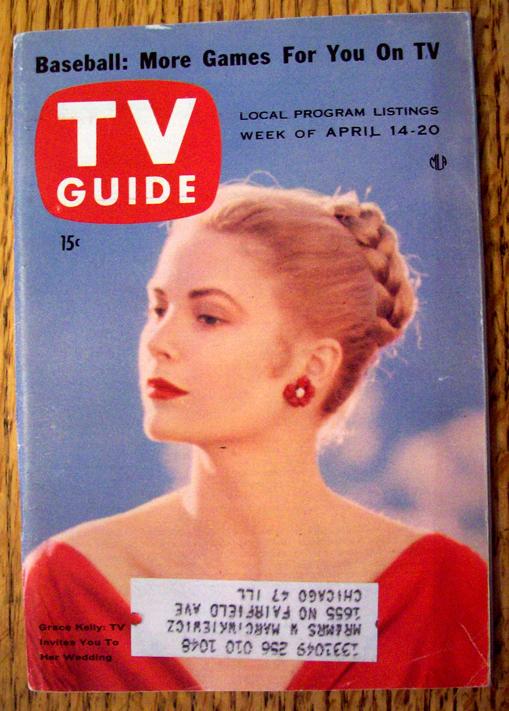 TV Guide-April 14-20, 1956-Grace Kelly