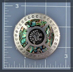 Sterling Silver Abalone Eagle 26 Brooch  LOPEZ Mexico