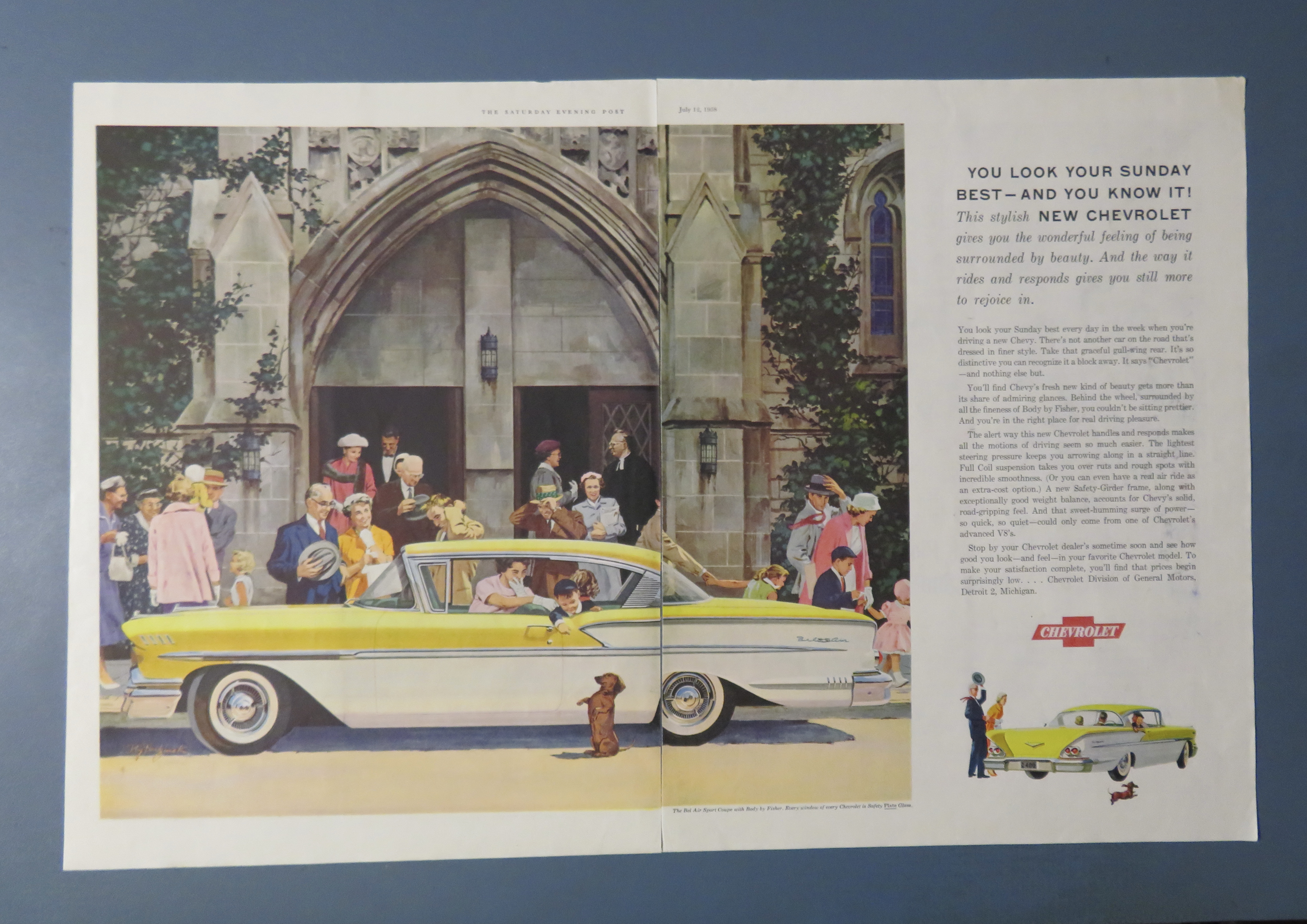 1958 Chevrolet Automobile with the Bel Air Sport Coupe
