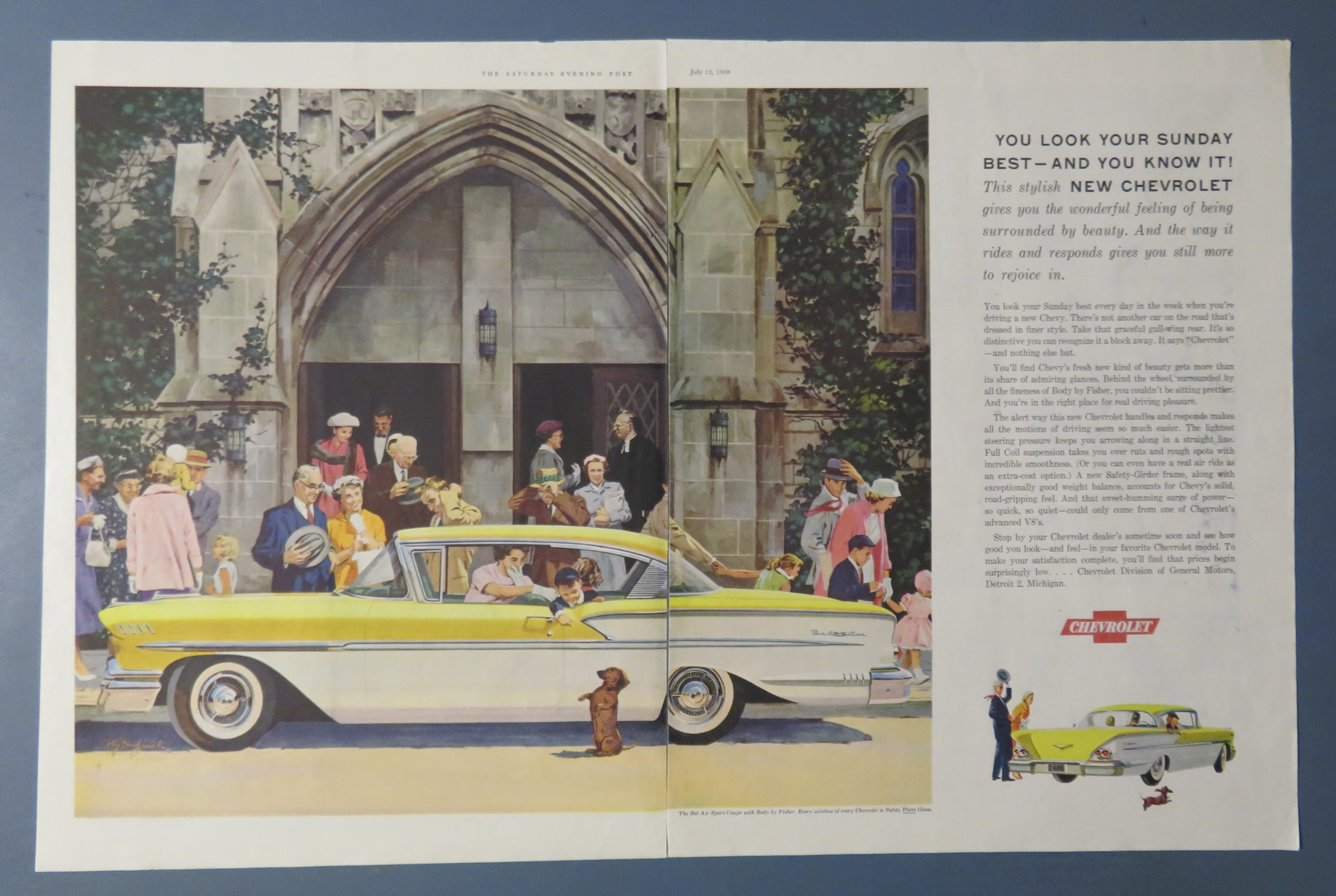 1958 Chevrolet Automobile with the Bel Air Sport Coupe