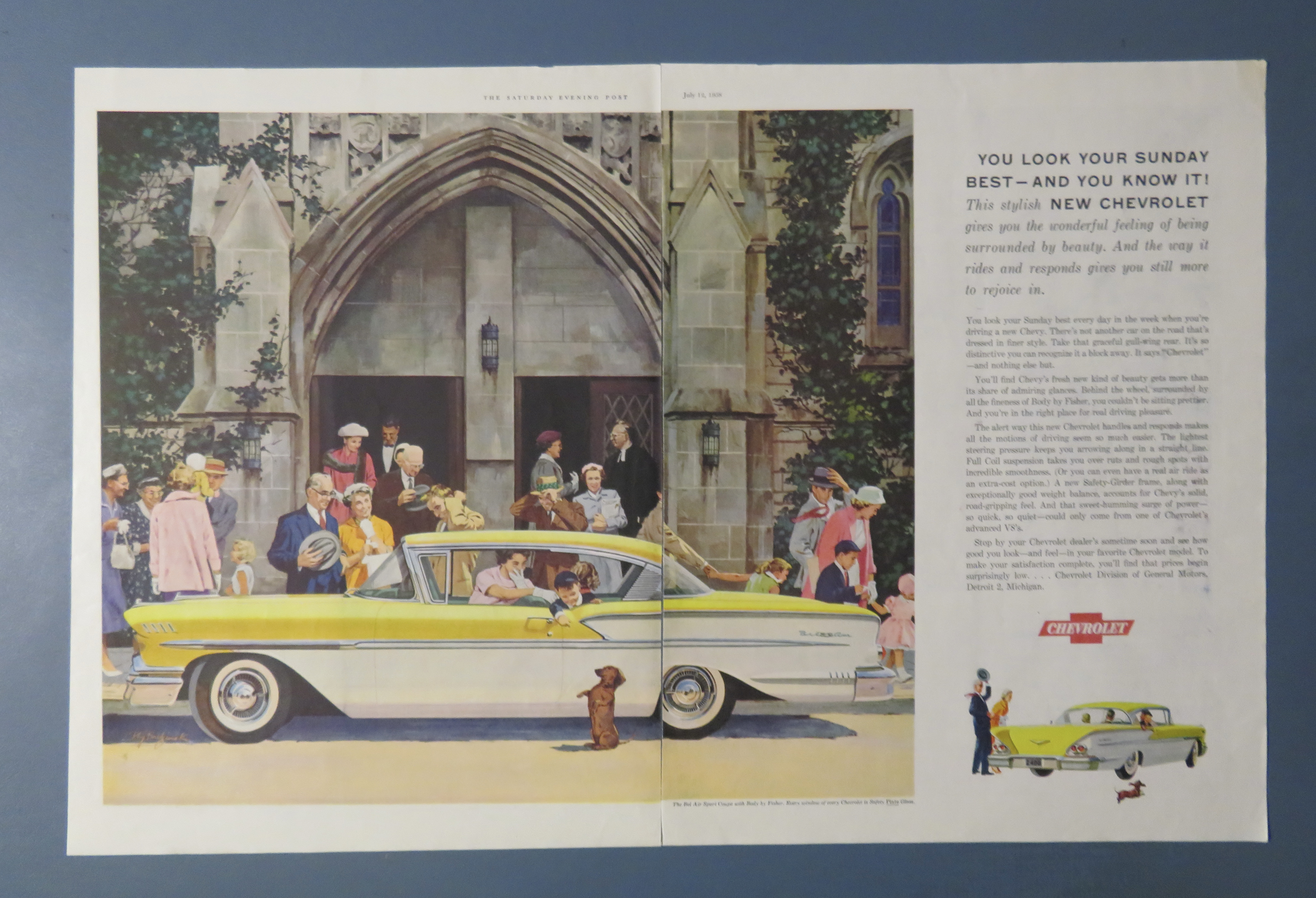 1958 Chevrolet Automobile with the Bel Air Sport Coupe