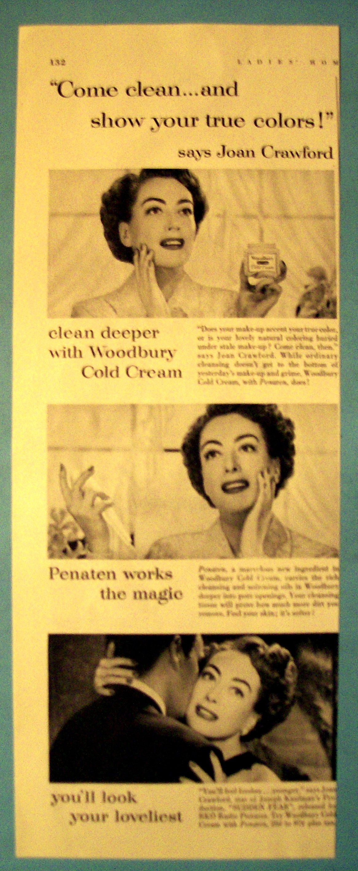 1952 Woodbury Cold Cream with Joan Crawford