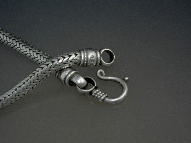 Snake Bracelet Sterling Silver Hook Clasp