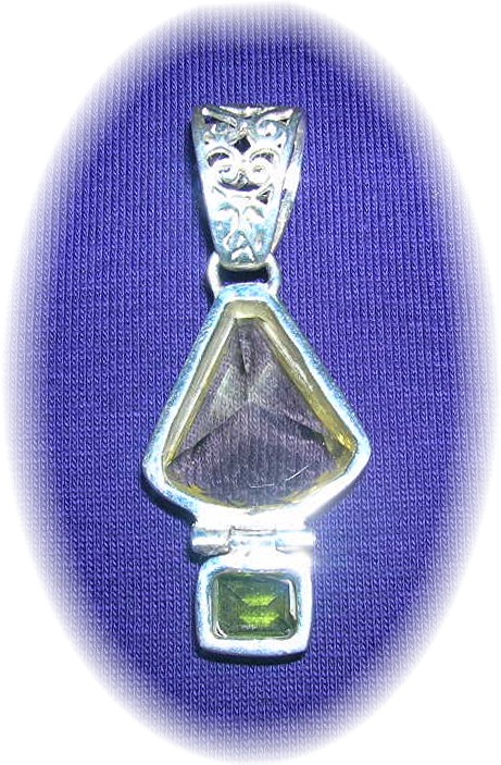 Sterling Silver Lemon Citrine & Peridot Penda