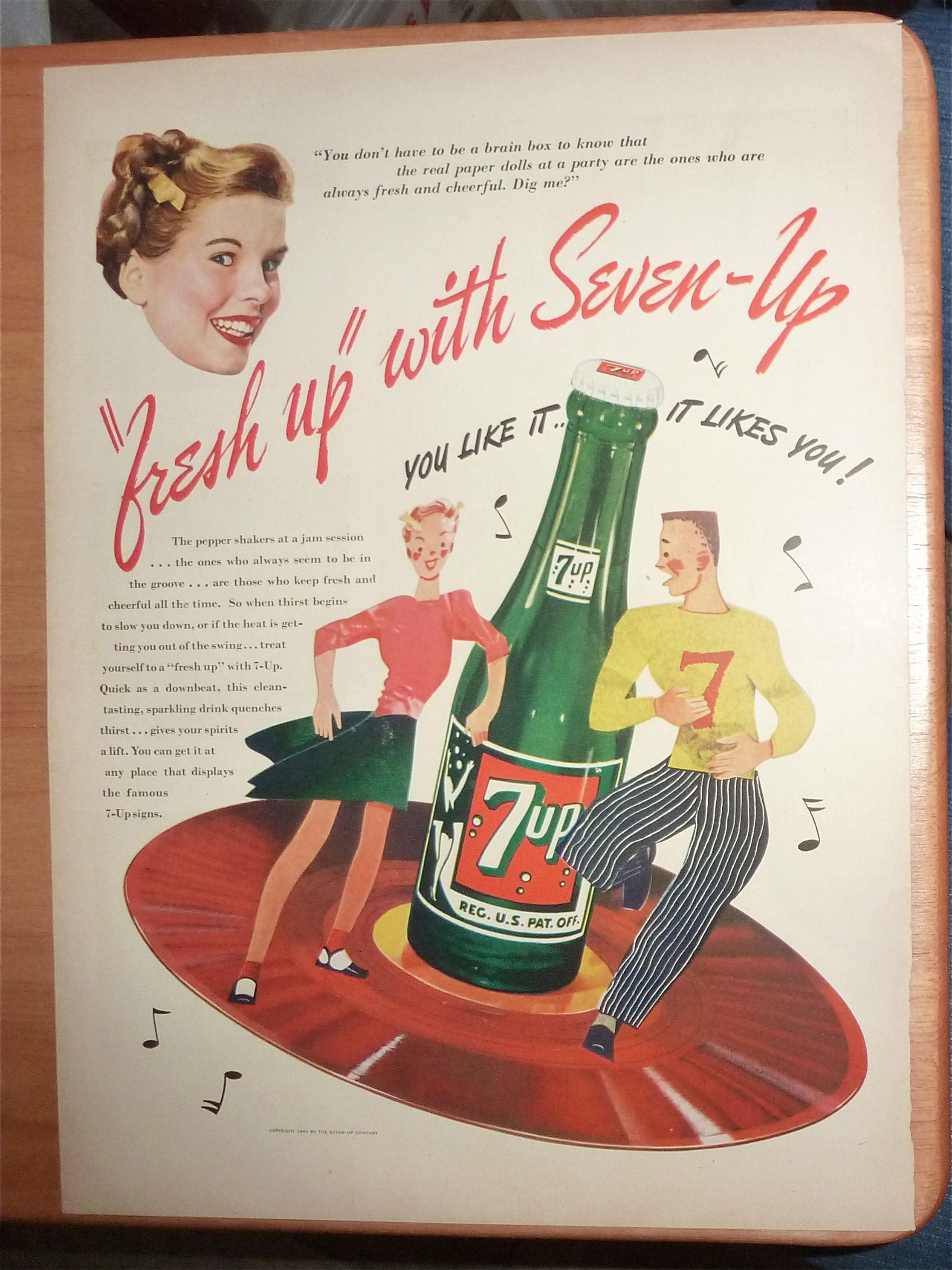1946 7 Up (Seven Up) with Boy & Girl Dancing