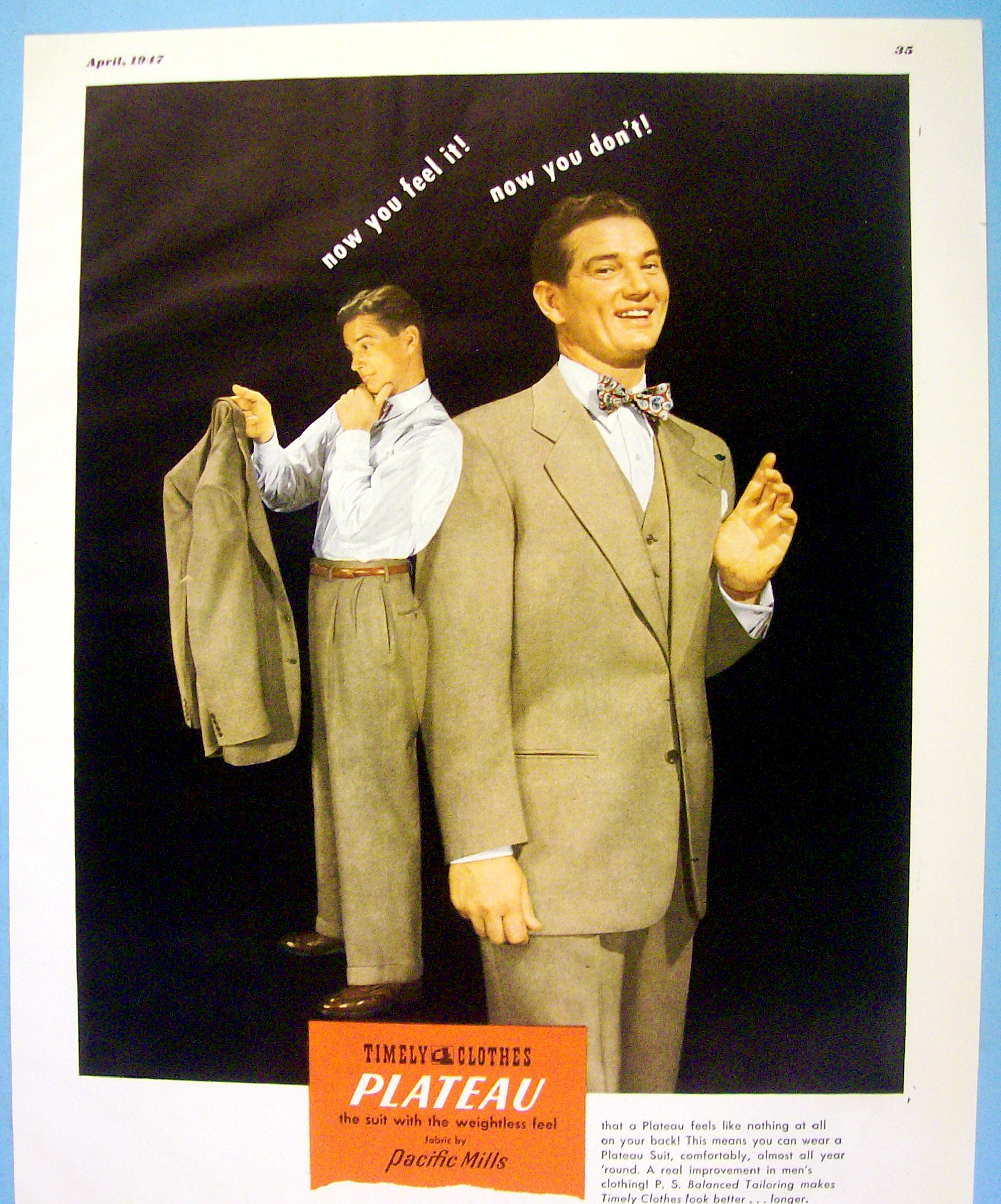 1947 Timely Clothes with Man in Plateau Suit