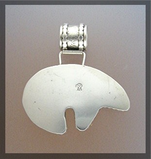 Richard and Rita Begay Sterling Silver Turquoise Bear P