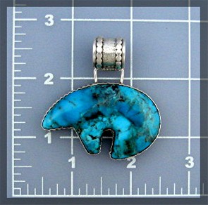 Richard and Rita Begay Sterling Silver Turquoise Bear P