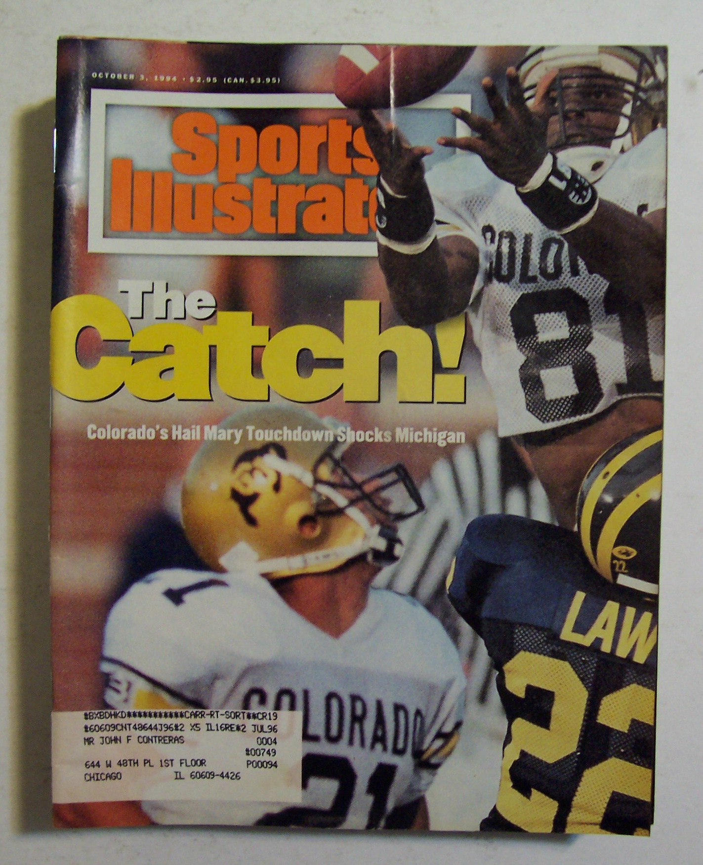 Sports Illustrated Magazine -October 3, 1994