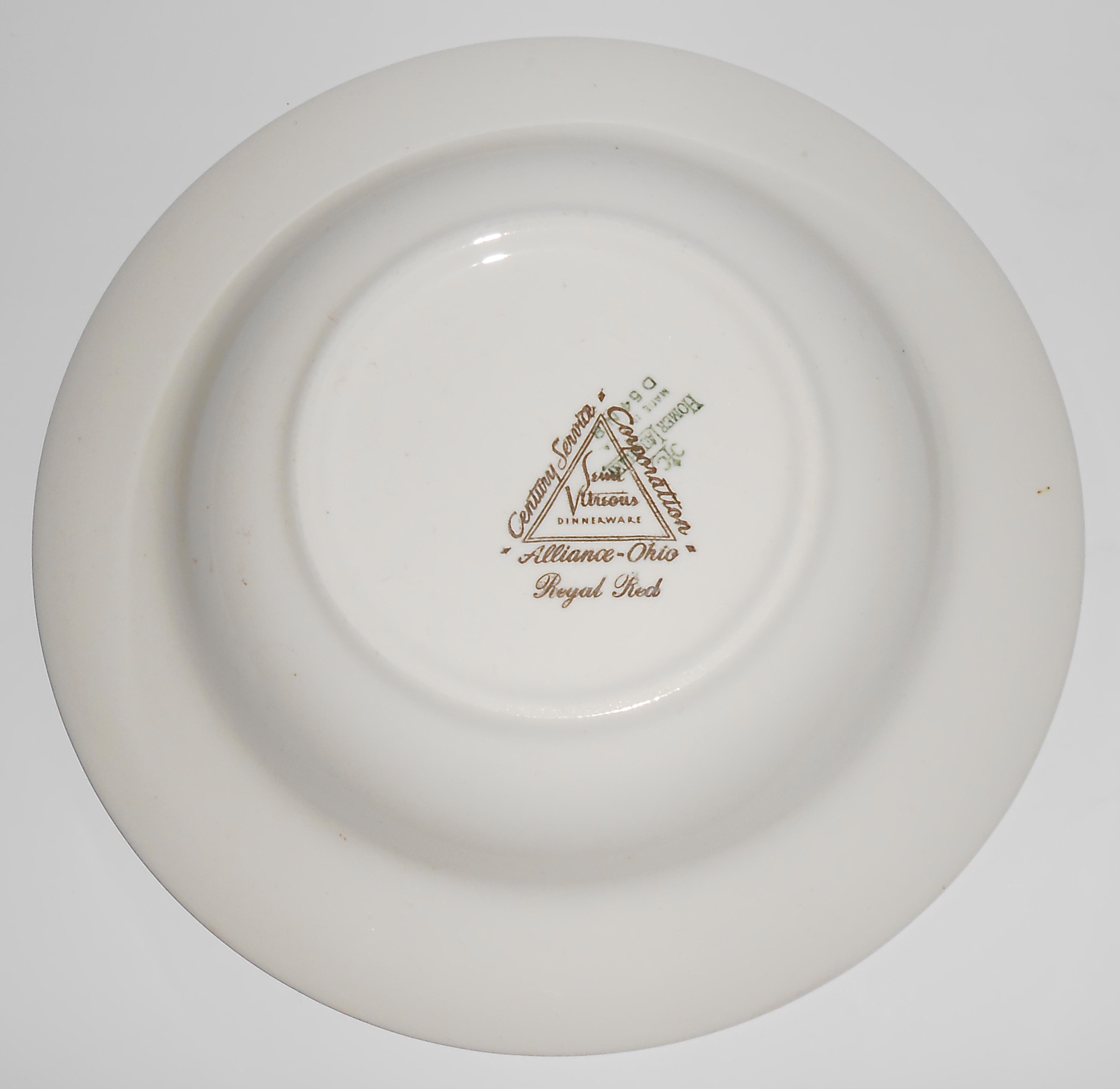 Century Service China Porcelain Regal Red Soup Bowl