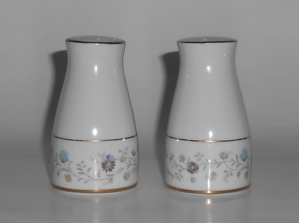 Noritake China Porcelain Gold Band Longwood Salt & Pepp
