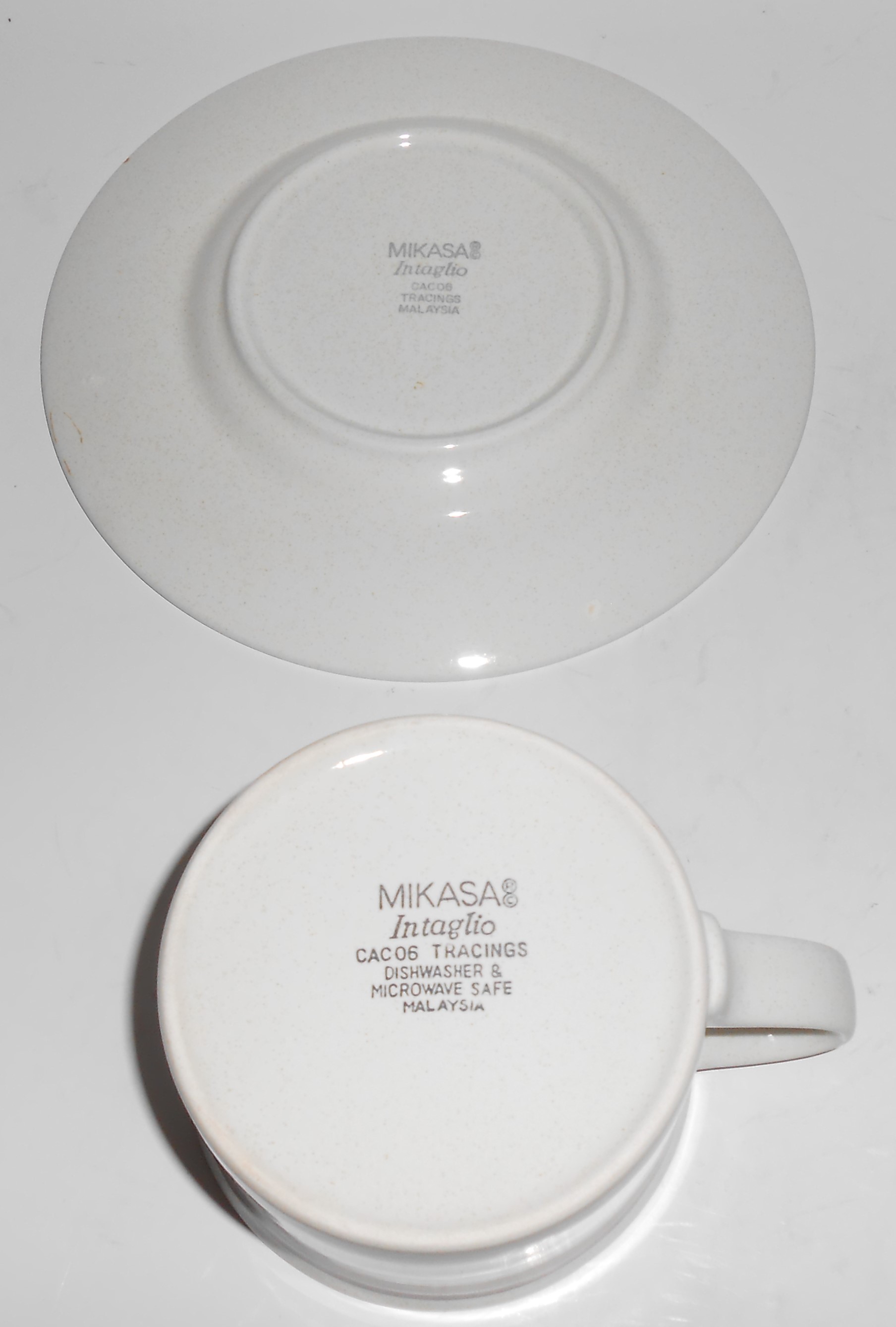 Mikasa China CAC06 Tracings Cup & Saucer Set
