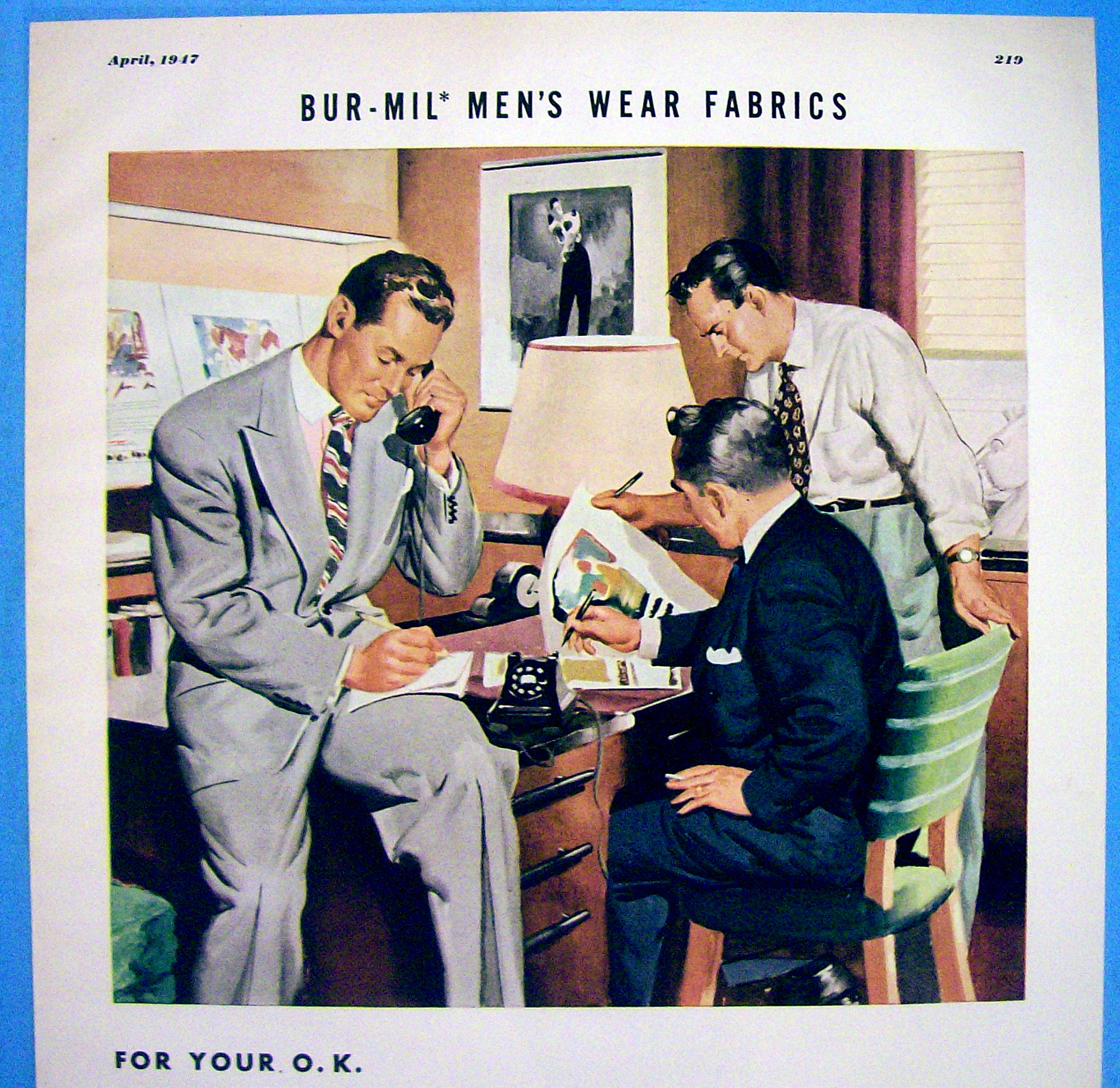 1947 Burlington Mills with Men Working
