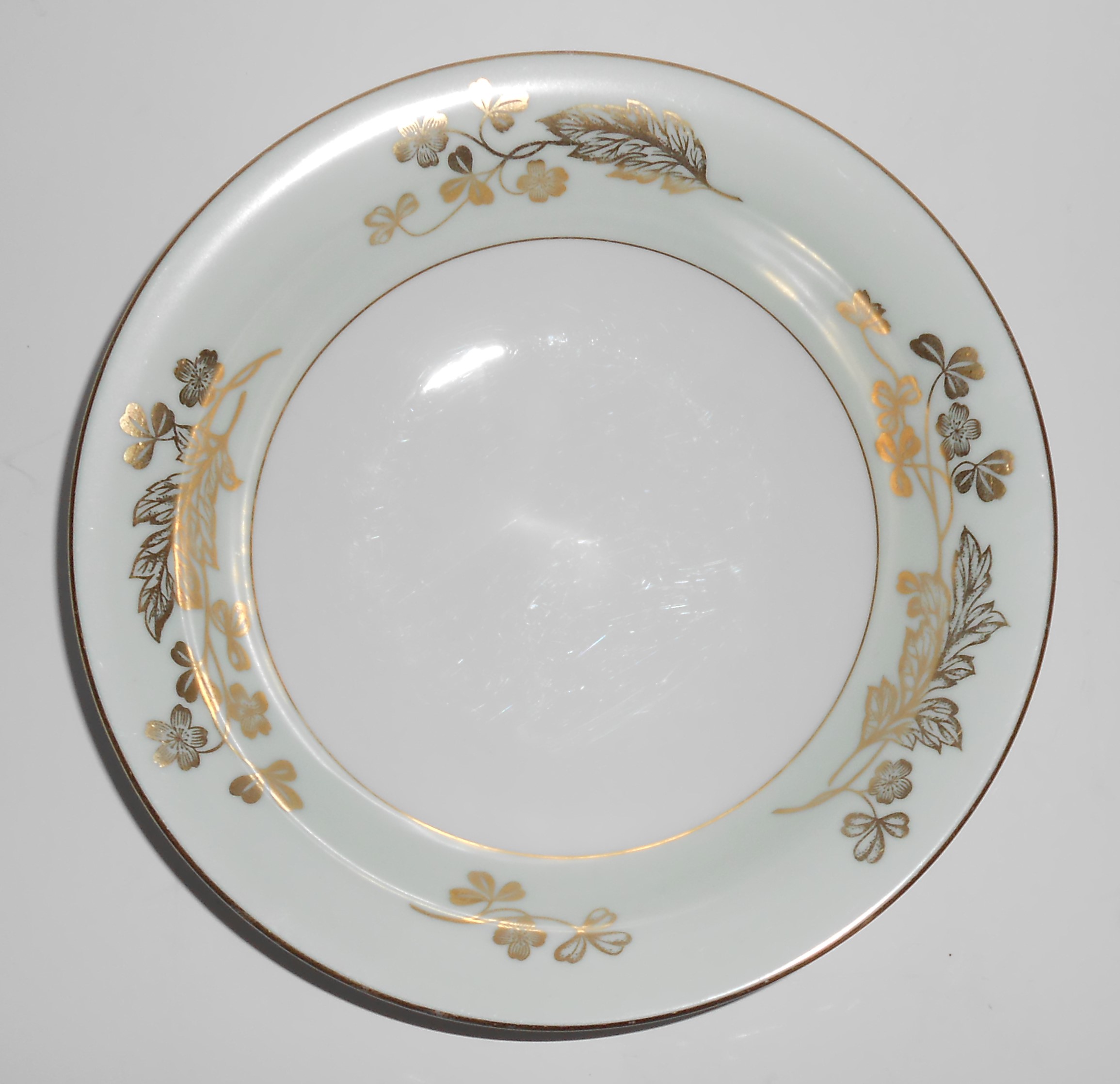 Noritake China Porcelain 5296 Floral Gold Band Cereal